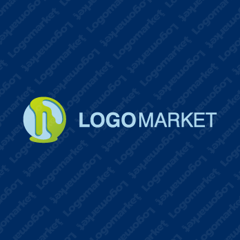 地球と宇宙と星のロゴ