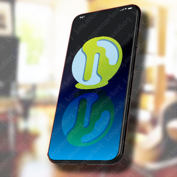 地球と宇宙と星のロゴ