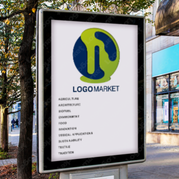 地球と宇宙と星のロゴ