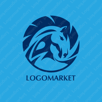 馬と鬣と動物のロゴ