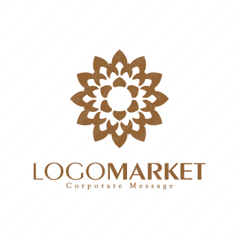 花とラグジュアリーと愛のロゴ