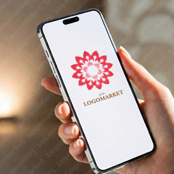 花とラグジュアリーと愛のロゴ