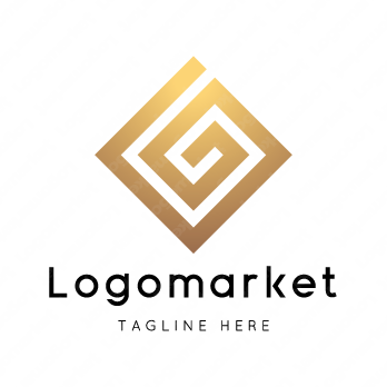 Gとgと菱形のロゴ