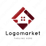 家とレンガと石屋のロゴ