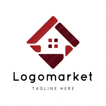 家とレンガと石屋のロゴ