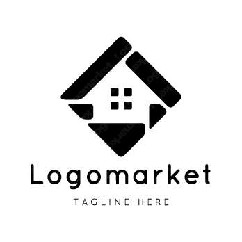 家とレンガと石屋のロゴ