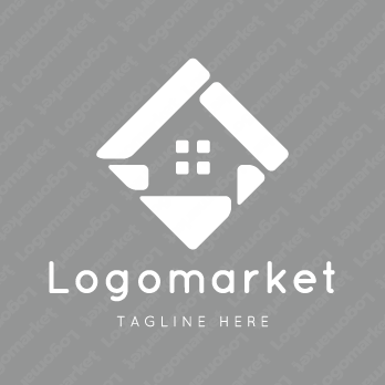 家とレンガと石屋のロゴ