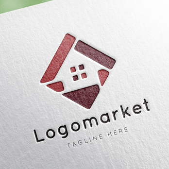 家とレンガと石屋のロゴ