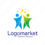 ハイタッチとワクワク感とコミュニケーションのロゴ