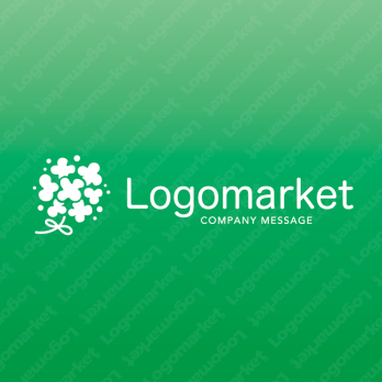 クローバーと幸福感と親しみやすさのロゴ