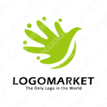 鳥と手と人のロゴ