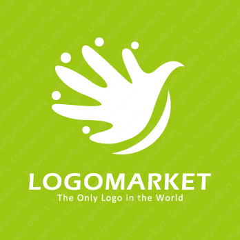 鳥と手と人のロゴ