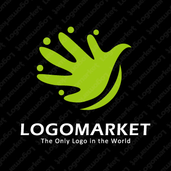 鳥と手と人のロゴ