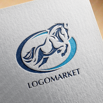 馬とジャンプと跳ね馬のロゴ