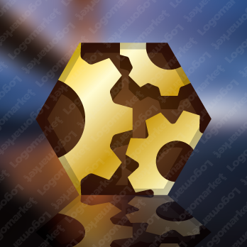 歯車と3とギアのロゴ