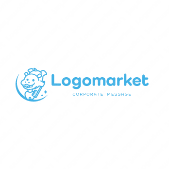 かばと清潔感と安心のロゴ