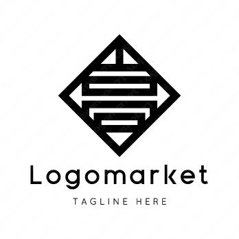 高と家紋と文字紋のロゴ