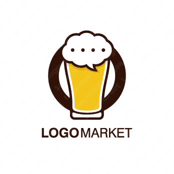 酒と会話と吹き出しのロゴ