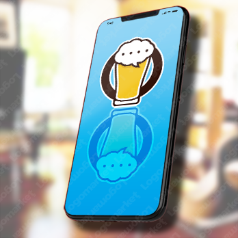 酒と会話と吹き出しのロゴ