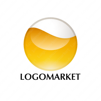 酒とグラスとガラスのロゴ