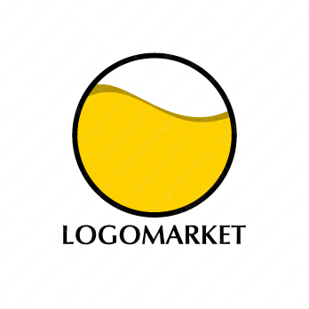 酒とグラスとガラスのロゴ