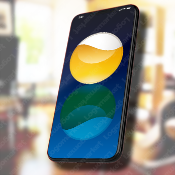 酒とグラスとガラスのロゴ