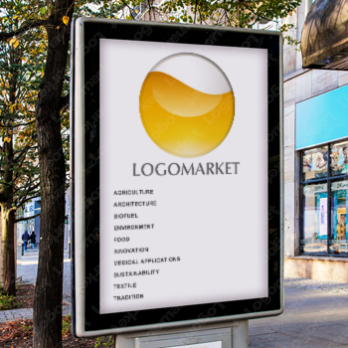 酒とグラスとガラスのロゴ