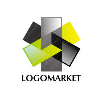 六角形と3と三角のロゴ