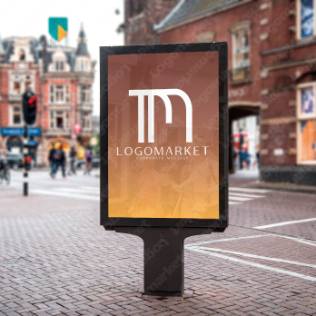 Tとmと四角形のロゴ