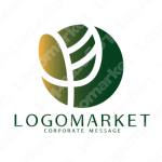 葉と成長と順調のロゴ