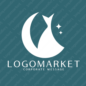 猫と夜と月のロゴ