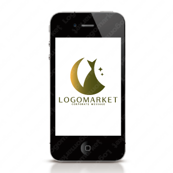 猫と夜と月のロゴ