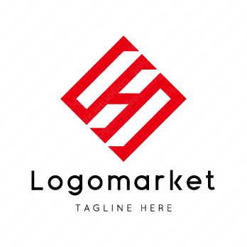 Hとhと菱形のロゴ