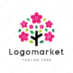 桜と花と木のロゴ