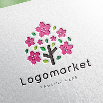桜と花と木のロゴ