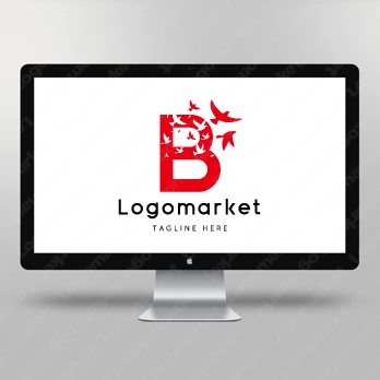 Bと鳥と空のロゴ