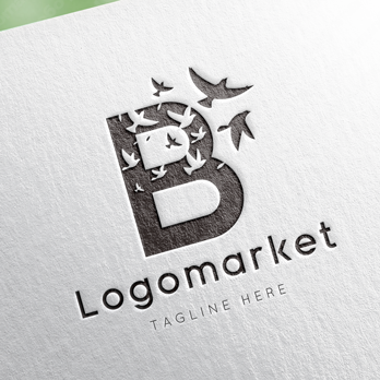 Bと鳥と空のロゴ