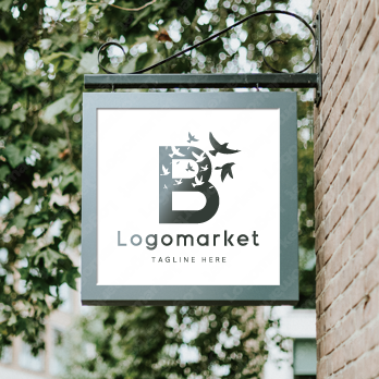 Bと鳥と空のロゴ