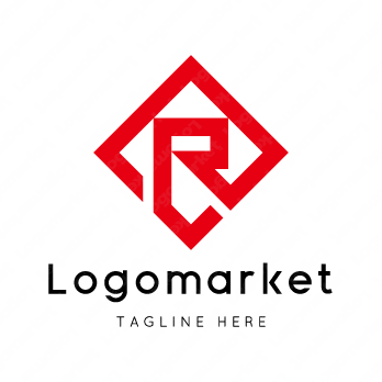 Rとrと菱形のロゴ