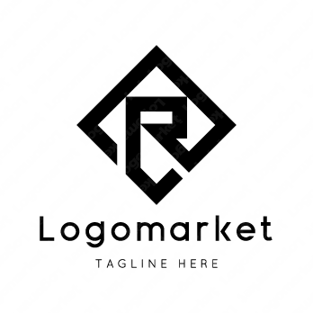 Rとrと菱形のロゴ