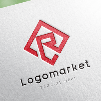 Rとrと菱形のロゴ