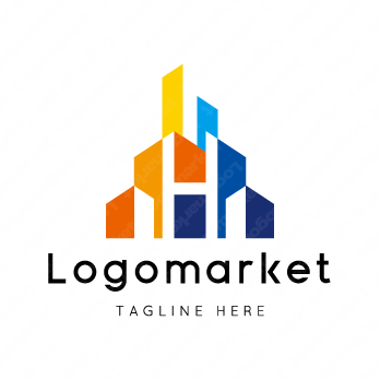 Hとビルとマンションのロゴ