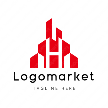 Hとビルとマンションのロゴ