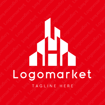 Hとビルとマンションのロゴ