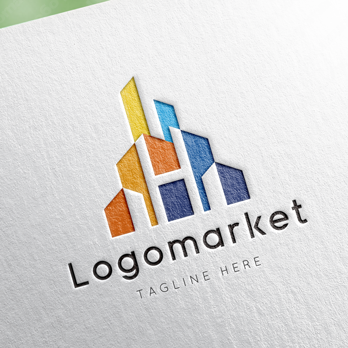 Hとビルとマンションのロゴ
