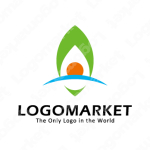 羽根と自然と希望のロゴ