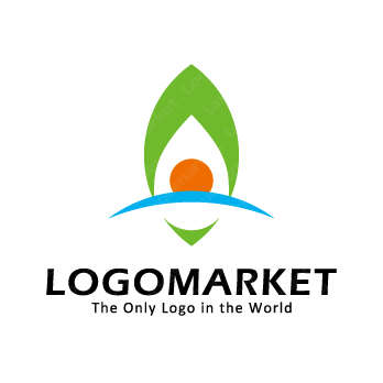 羽根と自然と希望のロゴ