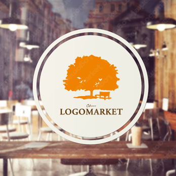 ベンチとリラックスとリフレッシュのロゴ