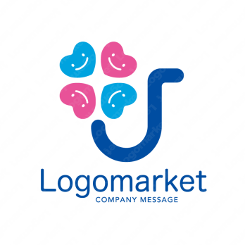 Jと四つ葉と笑顔のロゴ