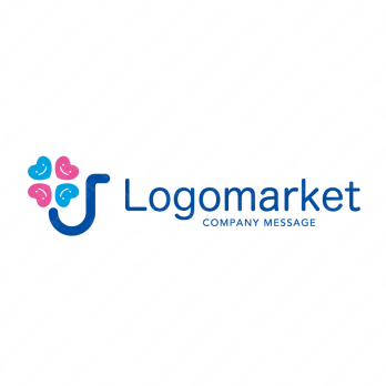 Jと四つ葉と笑顔のロゴ